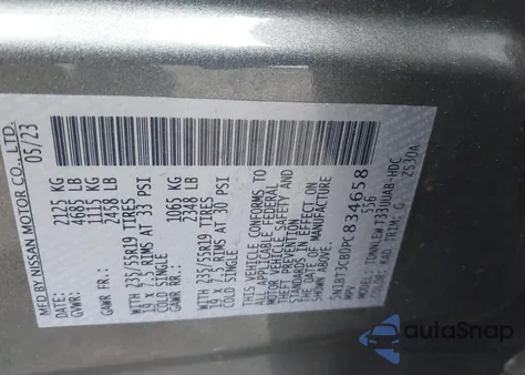 2023 Nissan Rogue Sl Intelligent Awd из США, поврежденный, VIN 5N1BT3CB0PC834658